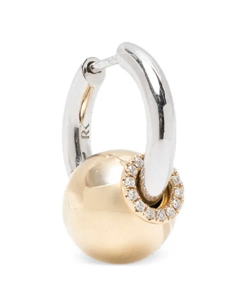 Rainbow K piercing diamond erring - Silber Silber