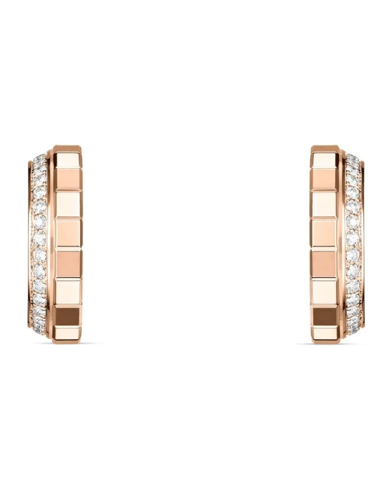 Chopard 18kt Ice Cube Rotgoldohrringe mit Diamanten - Rosa Rosa