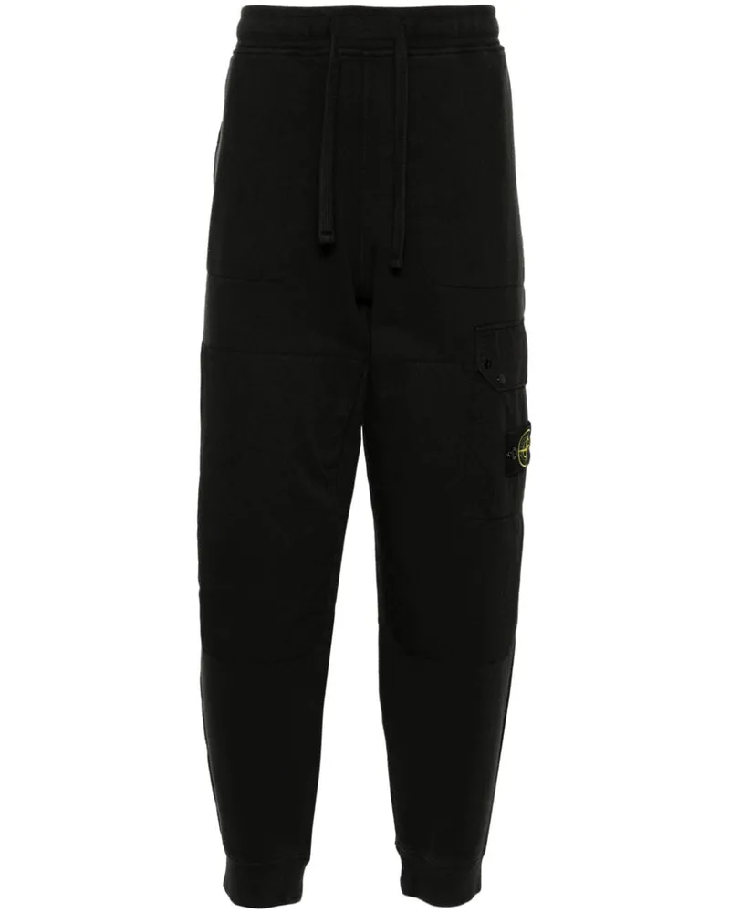 Stone Island Compass-badge panelled track pants - Schwarz Schwarz