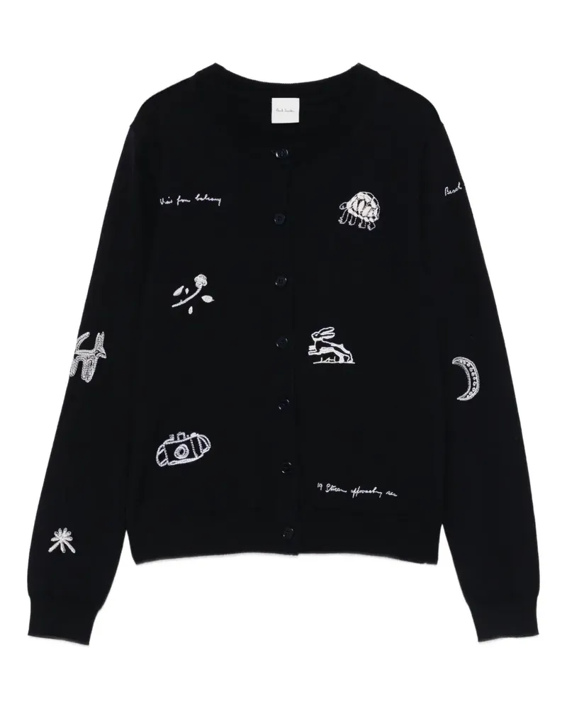 Paul Smith Bestickter Cardigan - Schwarz Schwarz