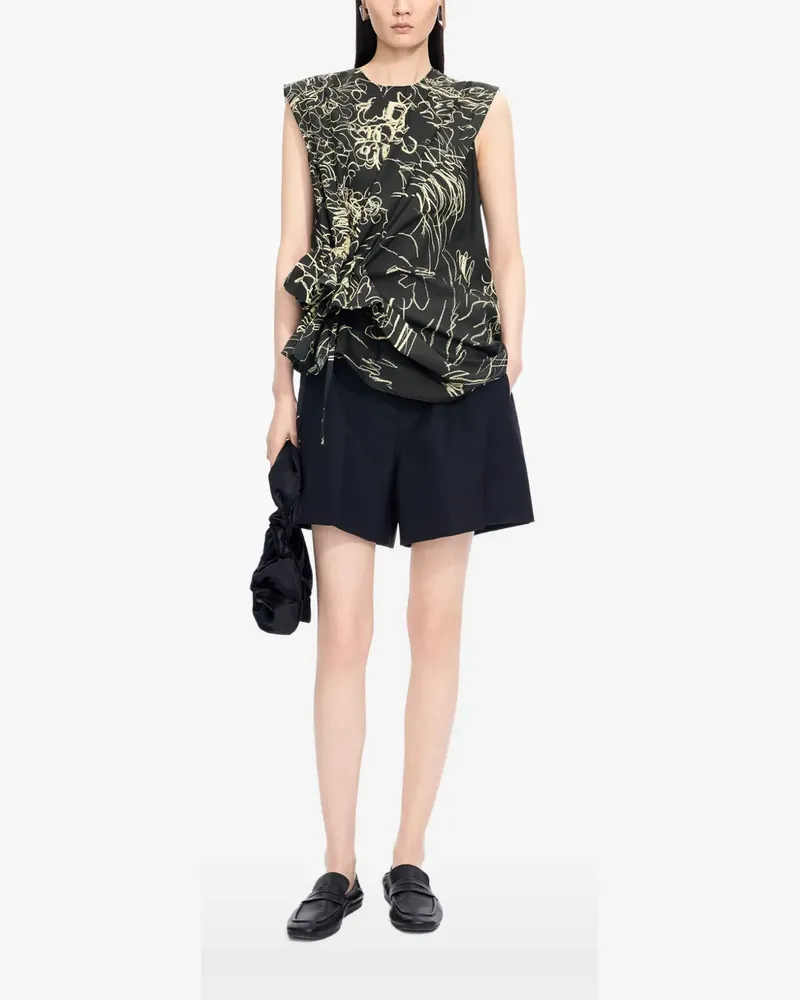 JNBY Top mit Blumen-Print - Schwarz Schwarz