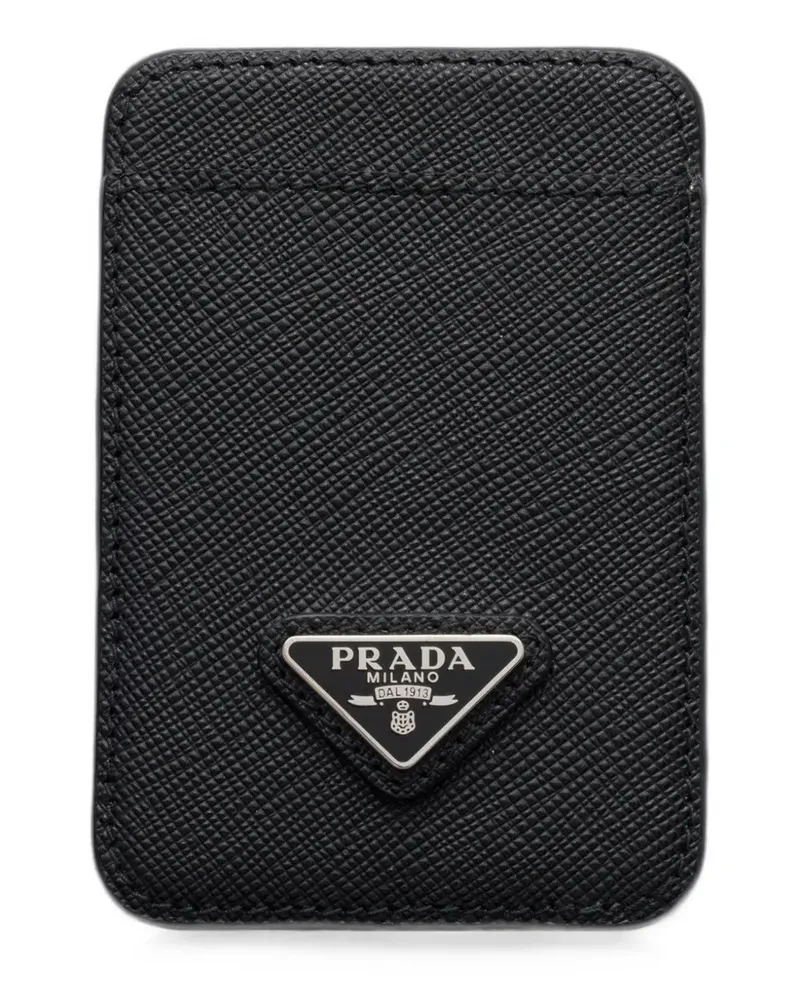 Prada Saffiano-leather card holder - Schwarz Schwarz
