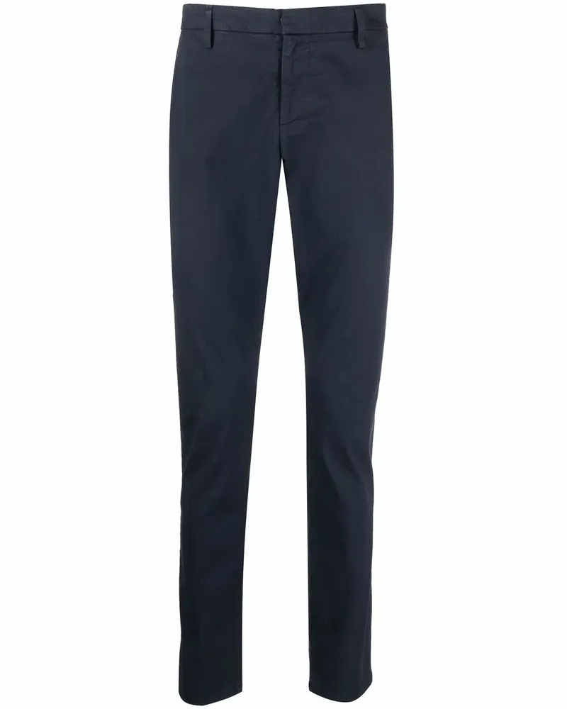 Dondup Slim-Fit-Chino mit Falten - Blau Blau