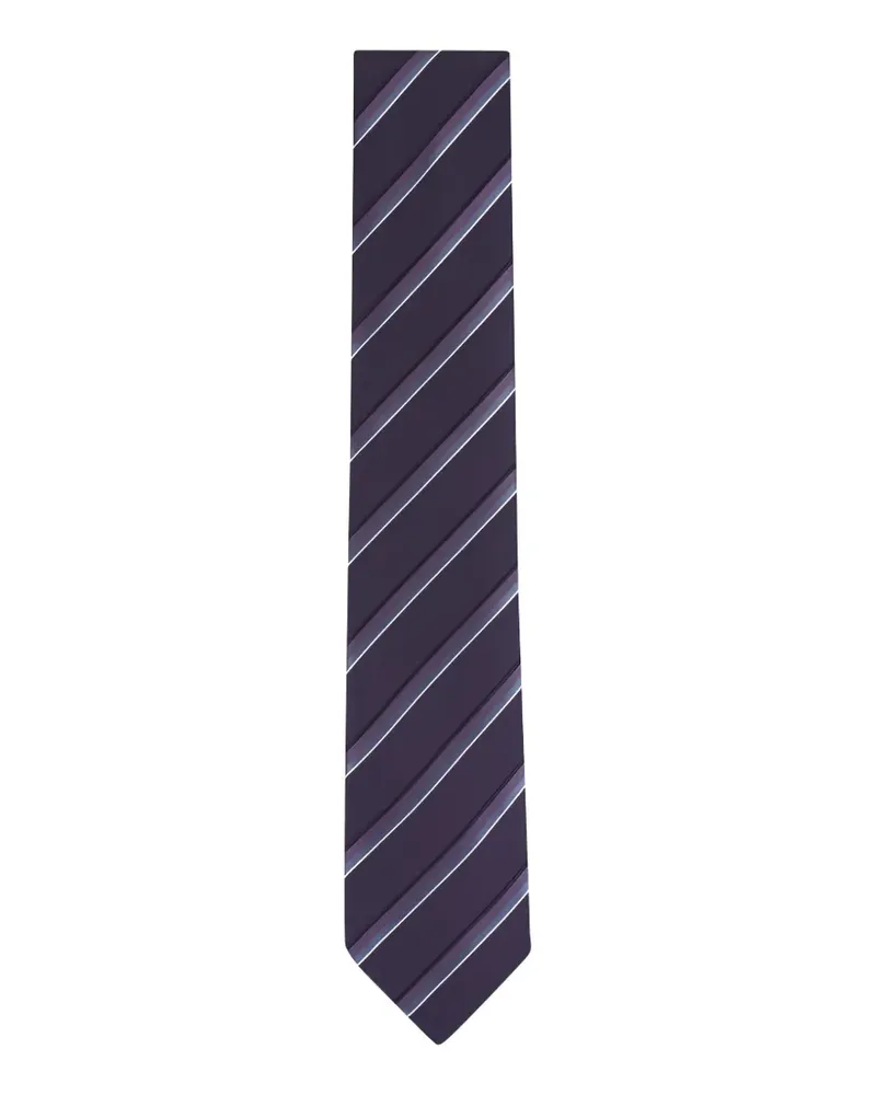 Canali striped silk tie - Violett Violett