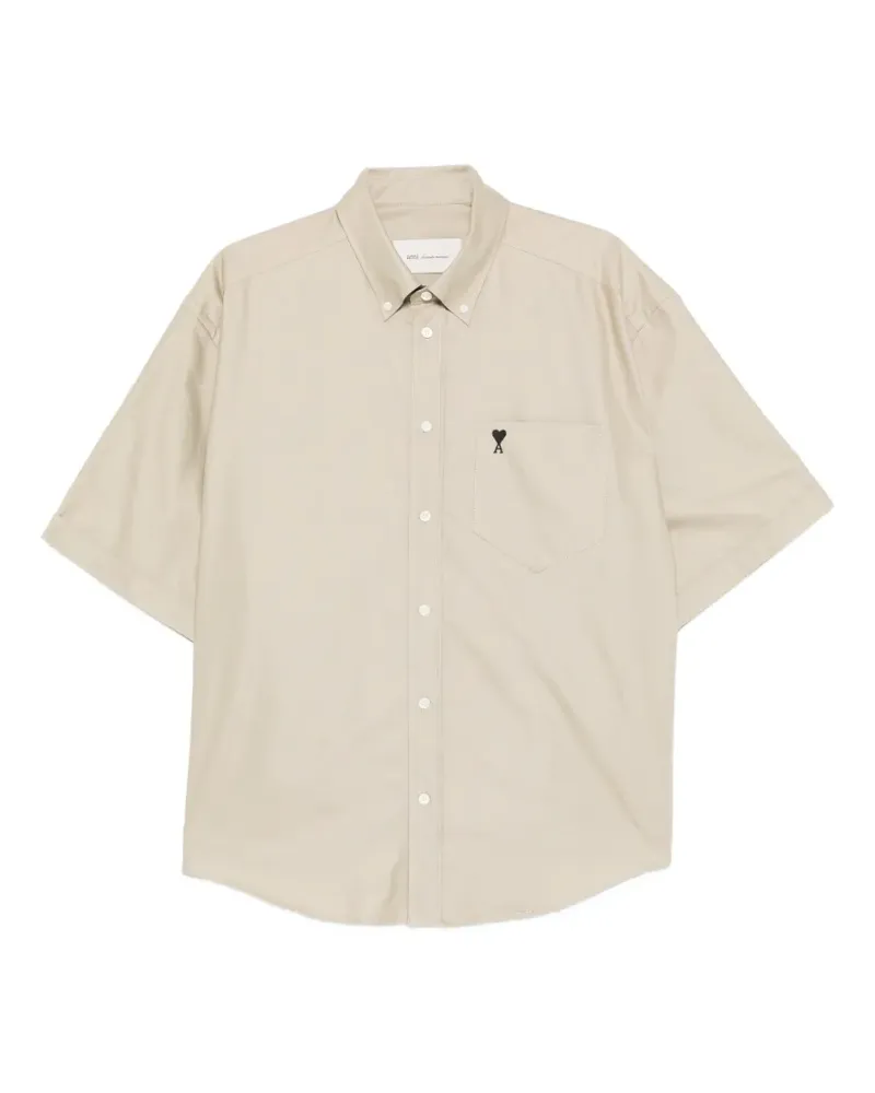 AMI Paris embroidered shirt - Nude Nude