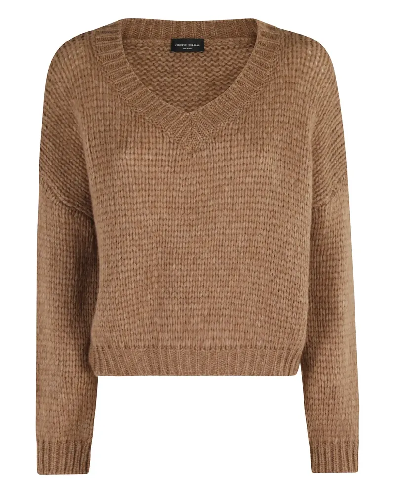 Roberto Collina Pullover mit V-Ausschnitt - Braun Braun