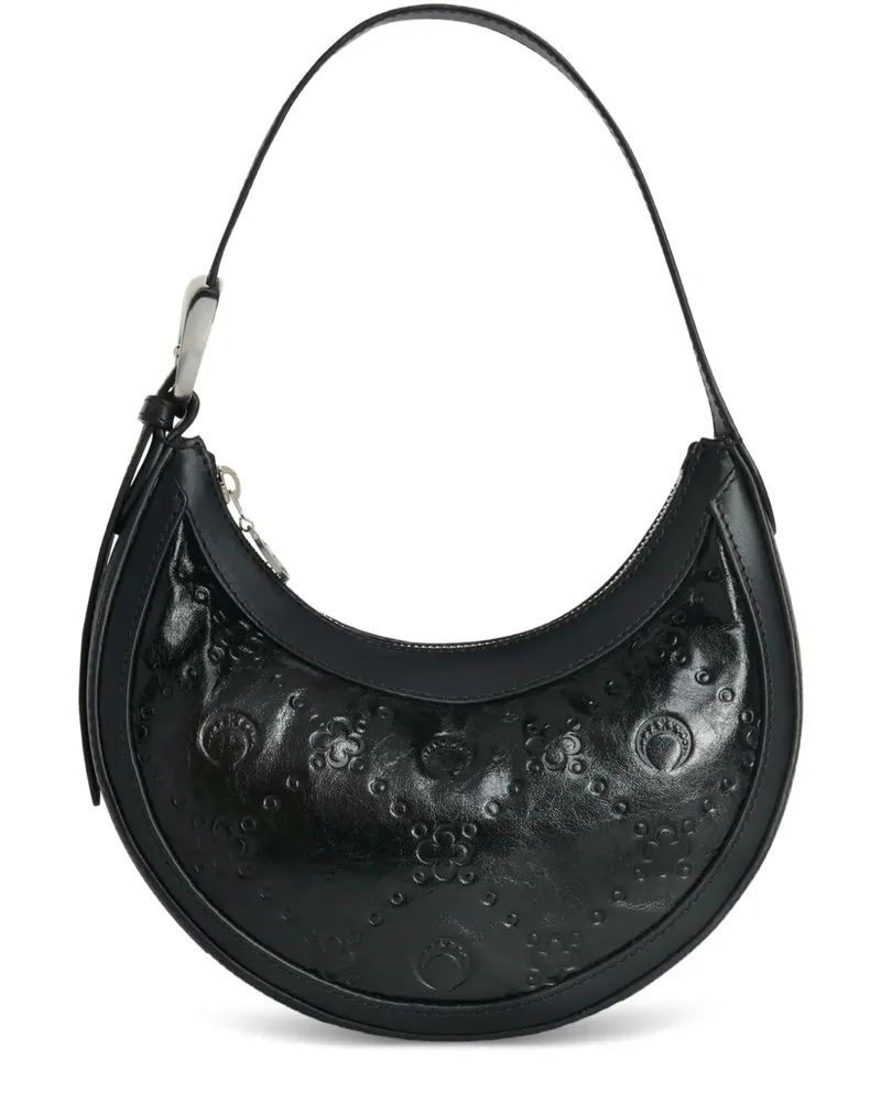 Marine Serre Schultertasche aus Leder - Schwarz Schwarz
