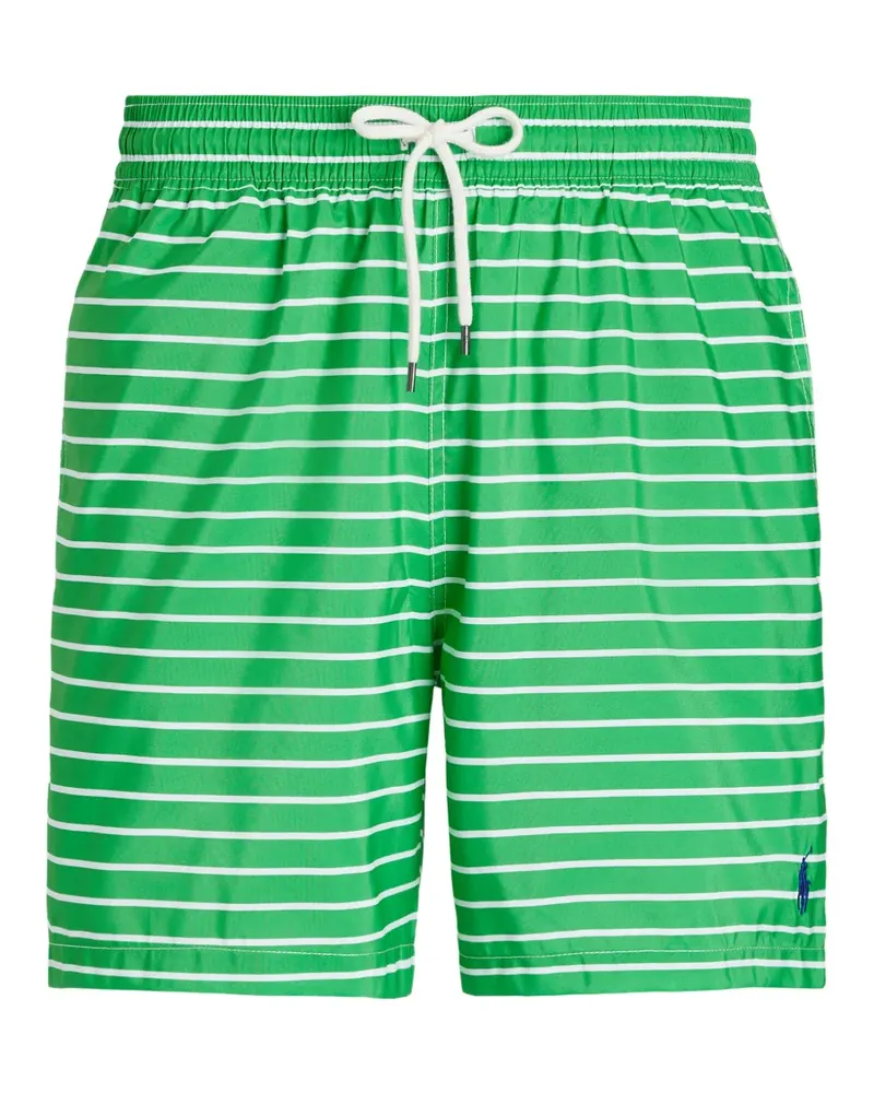 Ralph Lauren striped drawstring-waist swim shorts - Grün Grün