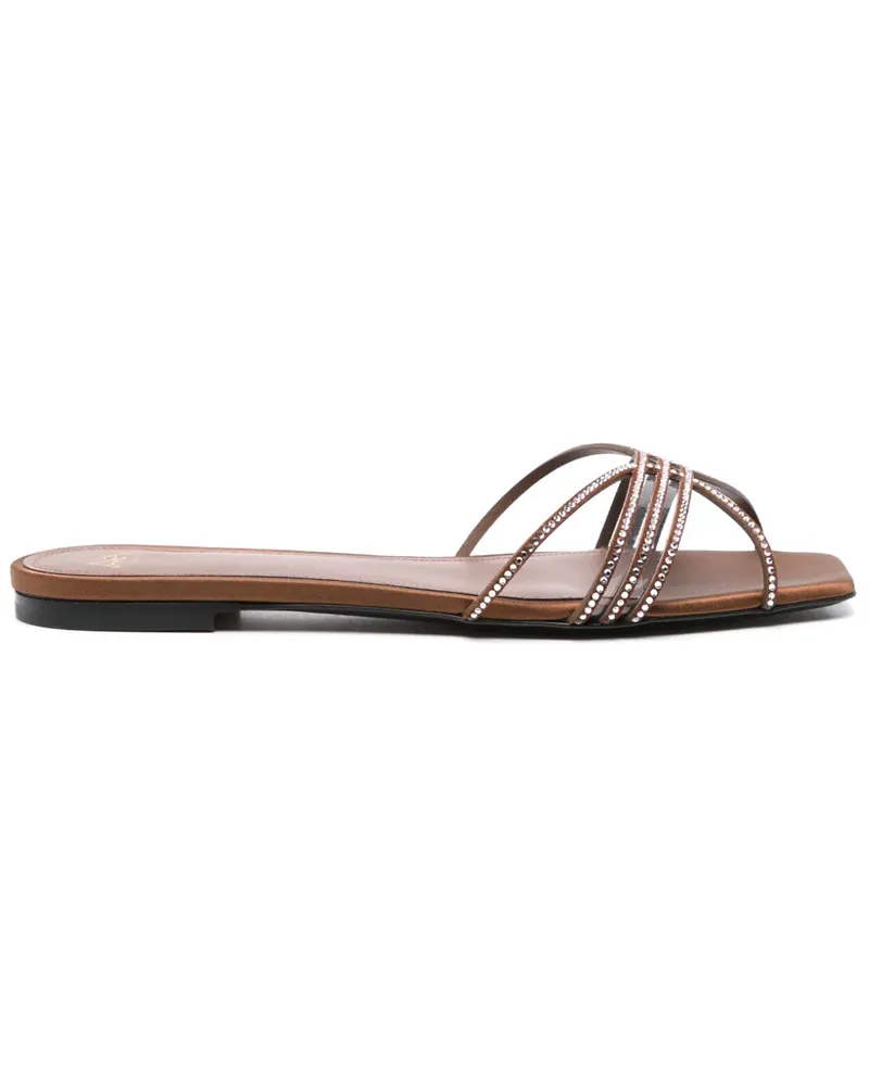 Alevì Flache Agnese Sandalen - Braun Braun