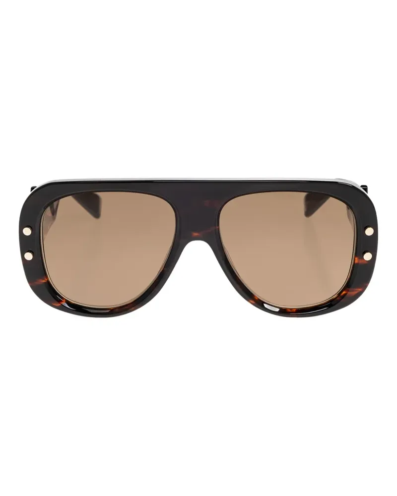 Balmain tortoiseshell-pattern sunglasses - Braun Braun