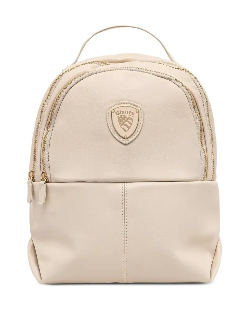 Blauer Rucksack mit Logo-Schild - Nude Nude