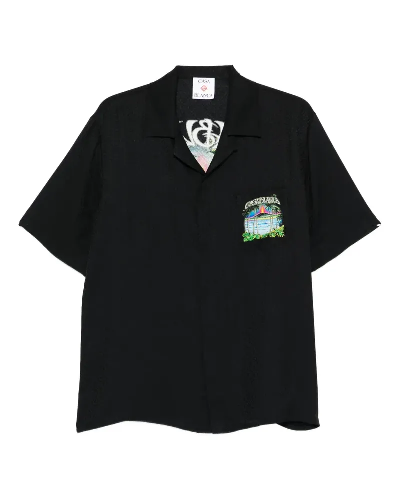 Casablanca Paris short-sleeve graphic shirt - Schwarz Schwarz