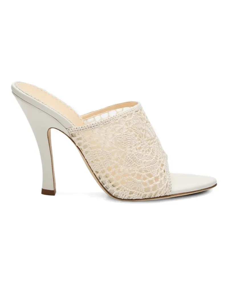 Magda Butrym crochet-knit open-toe mules - Weiß Weiß