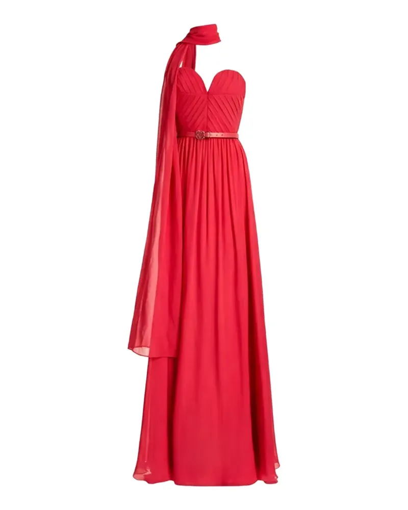 Elie Saab belted silk maxi dress - Rot Rot