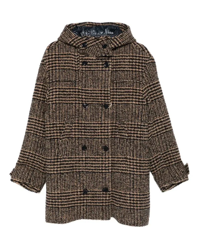 Herno Tweed-Jacke mit Kapuze - Braun Braun