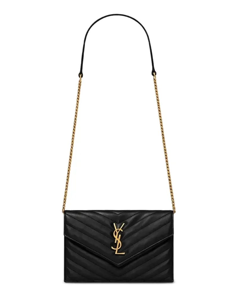 Saint Laurent Gestepptes Cassandre Portemonnaie - Schwarz Schwarz