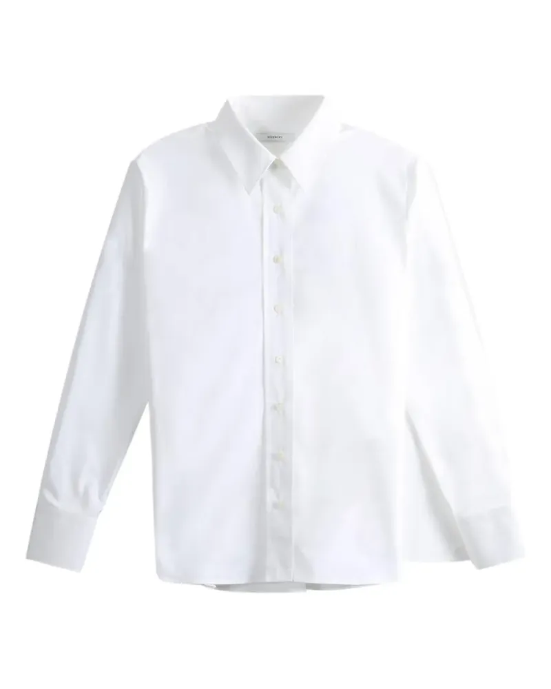 Givenchy embroidered-logo long-sleeve shirt - Weiß Weiß