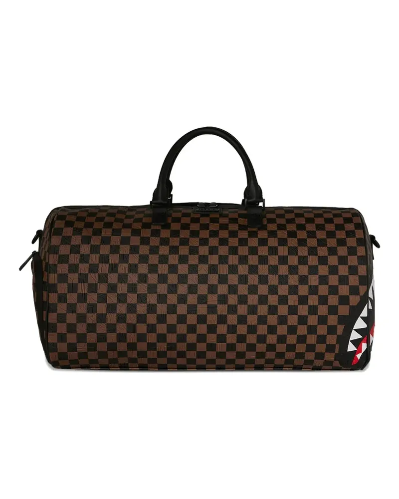 Sprayground Karierte Reisetasche mit Henkel - Braun Braun