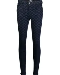 Karl Lagerfeld Skinny-Jeans mit Monogramm Blau