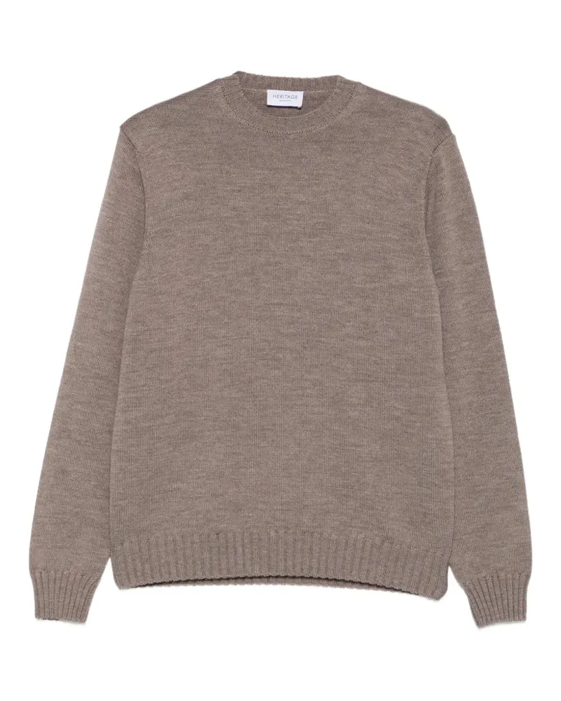 Heritage Gerippter Pullover - Grau Grau