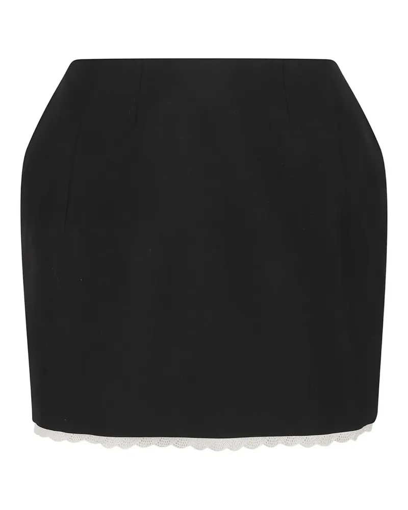 Magda Butrym Rock mit Spitzenborte - Schwarz Schwarz