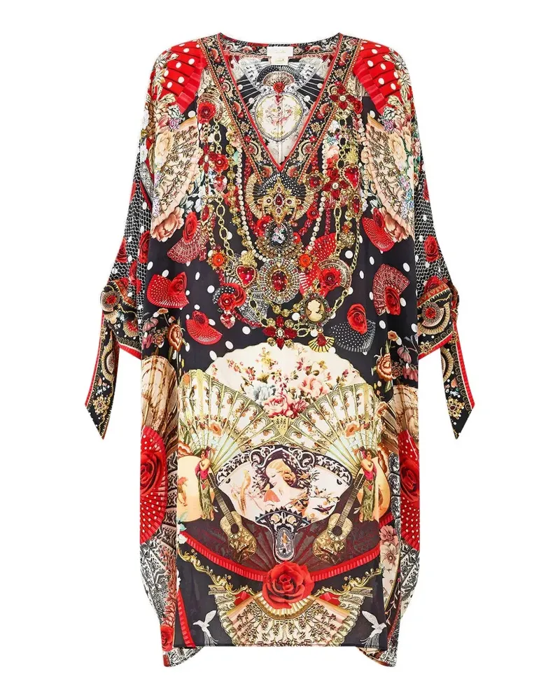 Camilla Daughters of Duende Kaftan mit grafischem Print - Rot Rot