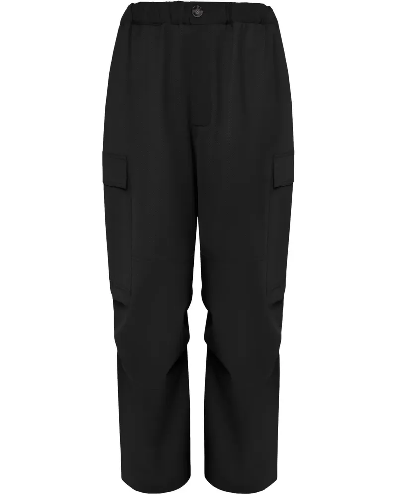 0711 Cargohose mit geradem Bein - Schwarz Schwarz