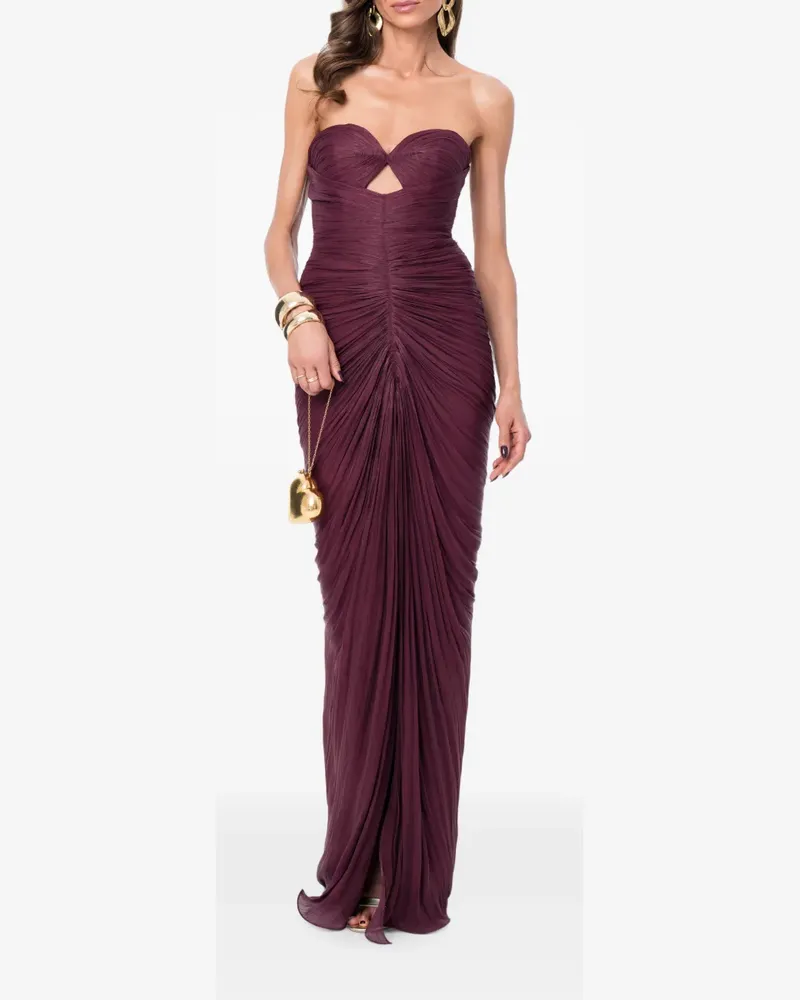 Ana Radu ruched cut-out maxi dress - Violett Violett