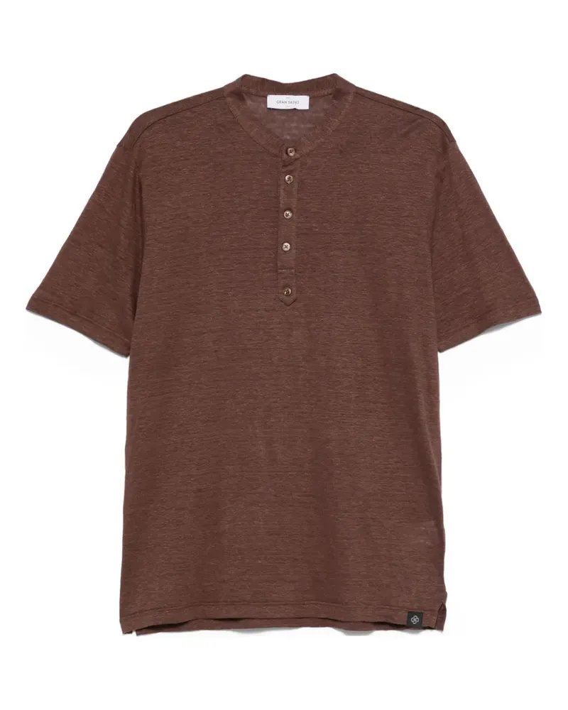 Gran Sasso T-Shirt aus Leinen - Braun Braun