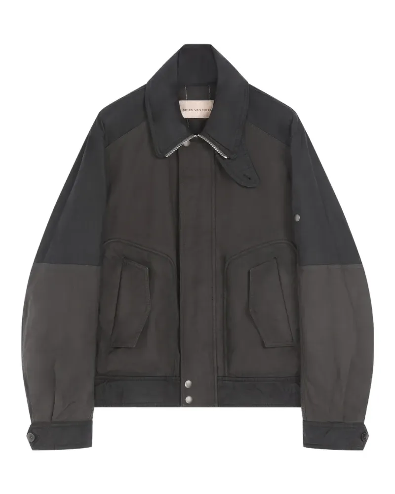 Dries van Noten Überfärbte Jacke - Grau Grau
