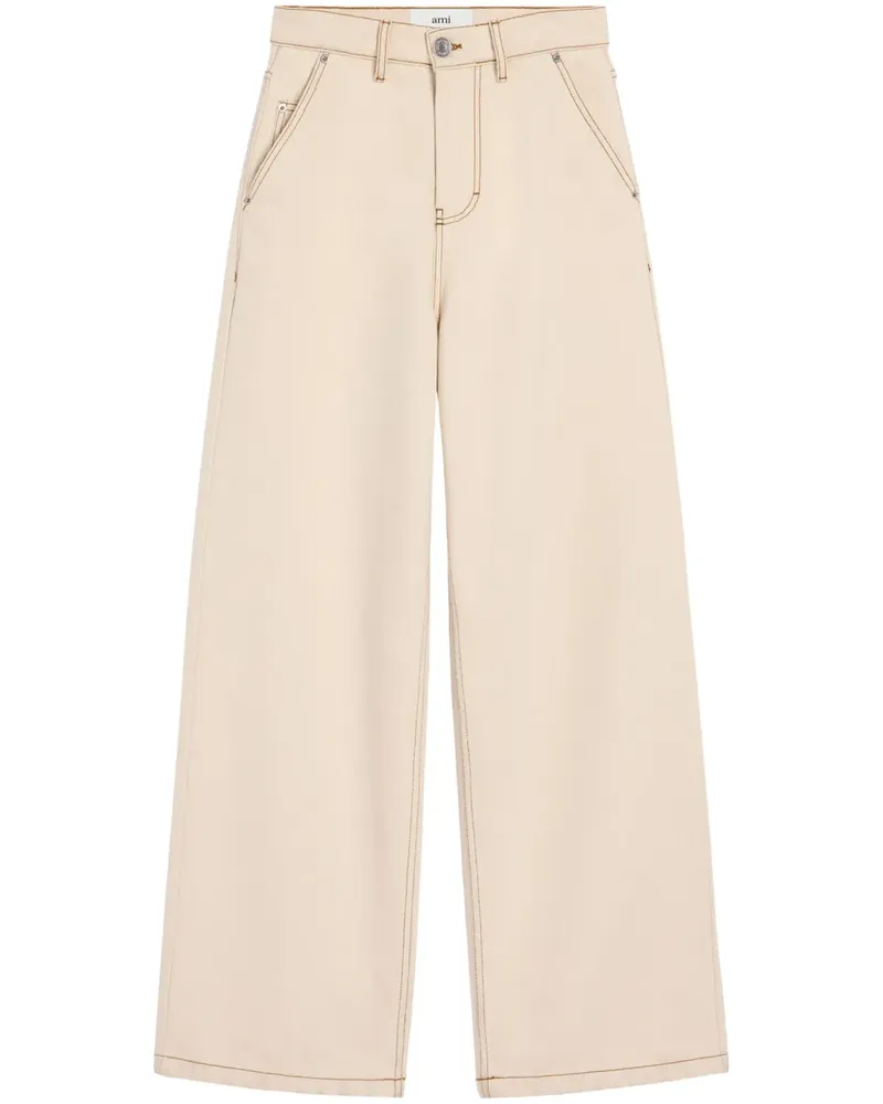 AMI Paris Jeans mit weitem Bein - Nude Nude