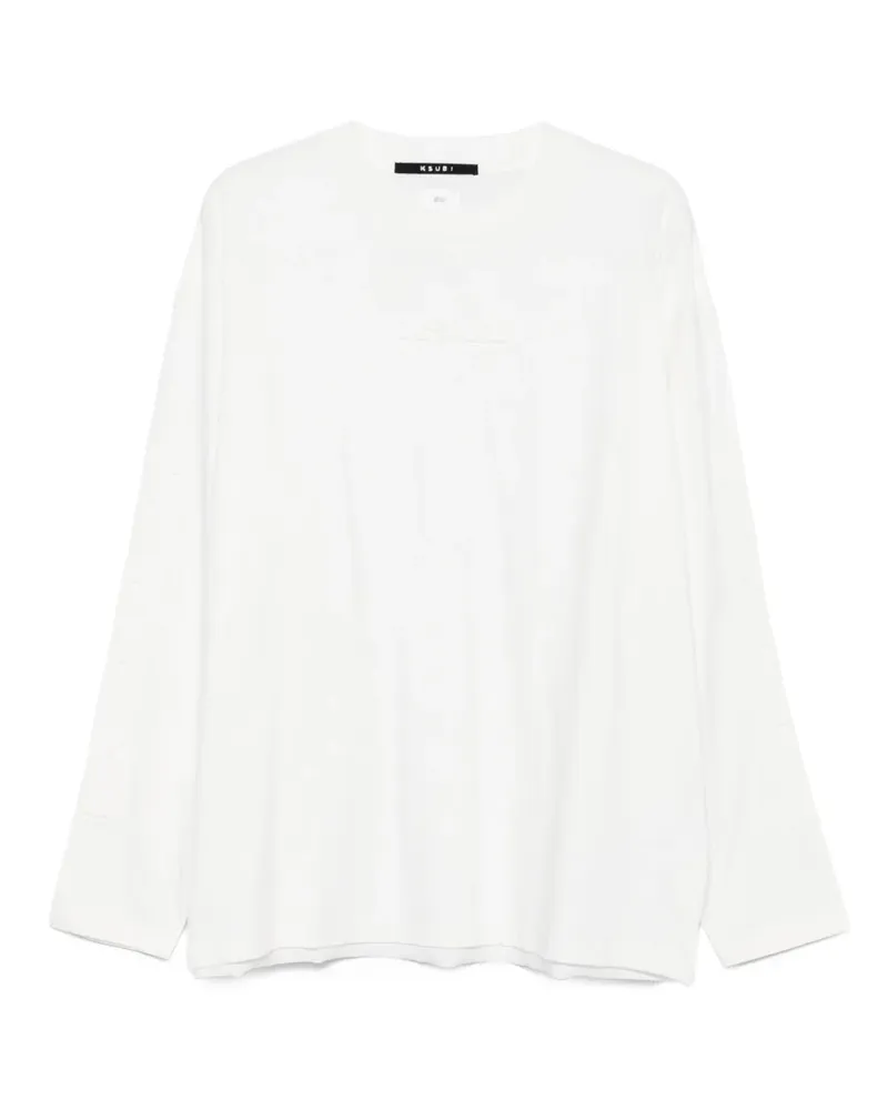 ksubi Klassisches Langarmshirt - Weiß Weiß
