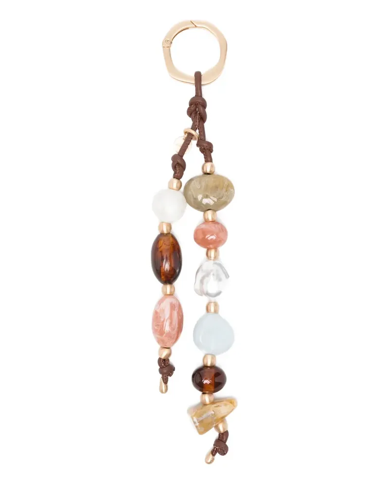 Cult Gaia Mercier beaded key ring - Nude Nude