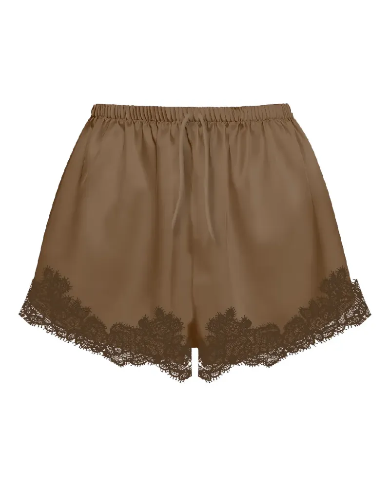 MC2 Saint Barth Kammy lace-trim drawstring shorts - Braun Braun