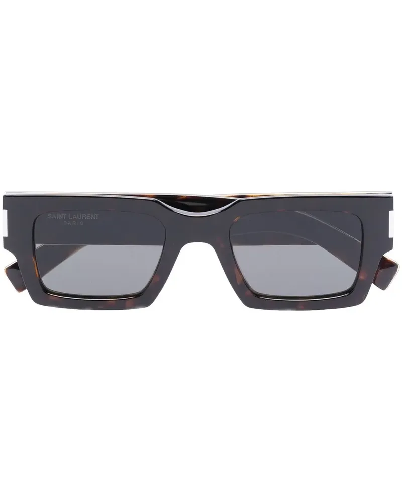 Saint Laurent Eckige Core Sonnenbrille - Braun Braun