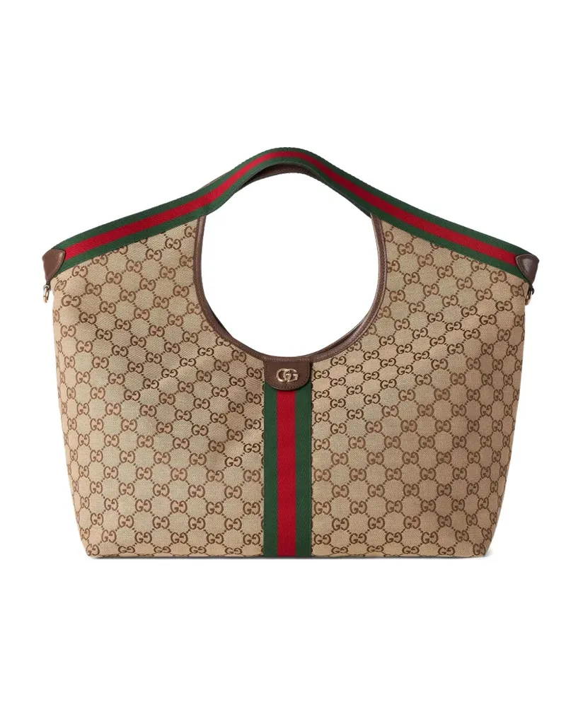 Gucci large Giglio GG-motif tote bag - Nude Nude