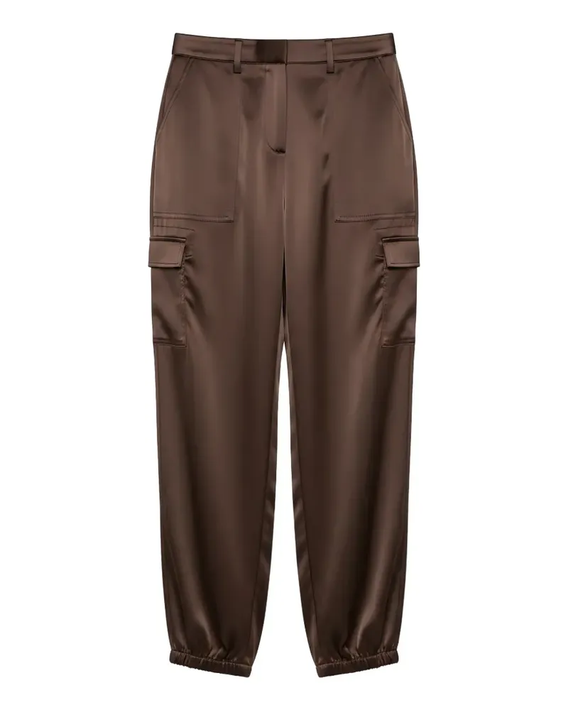 Black Label Cargohose mit Satin-Finish - Braun Braun