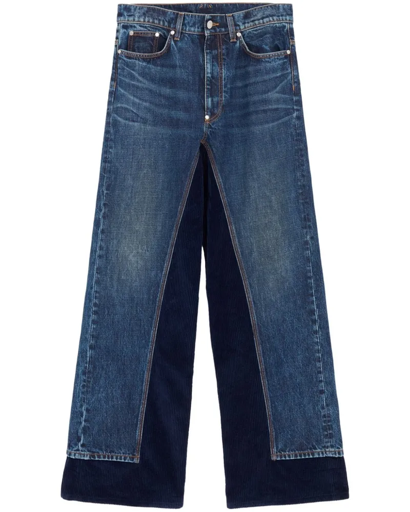 Stella McCartney Straight-Leg-Jeans mit Einsätzen - Blau Blau