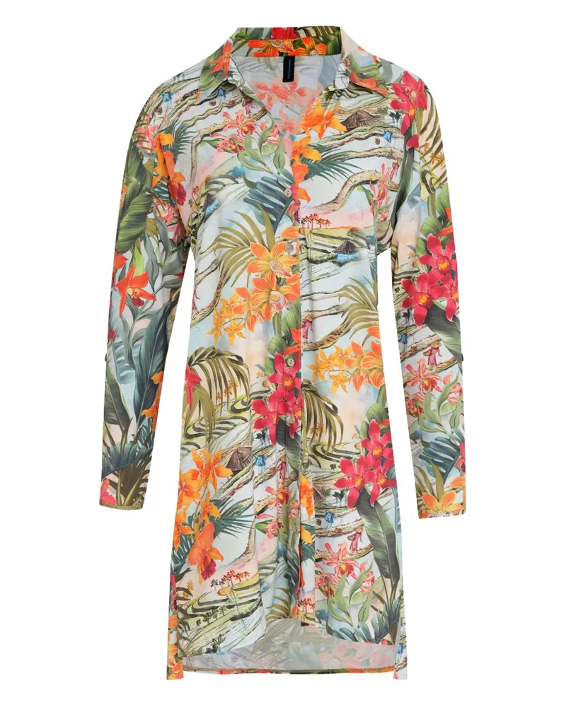 Lygia & Nanny Hemdkleid mit Blumen-Print - Gelb Gelb