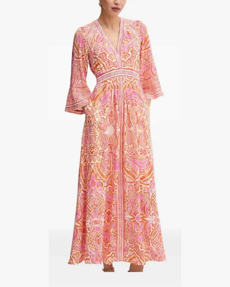 Hale Bob Maxikleid mit V-Ausschnitt - Rosa Rosa