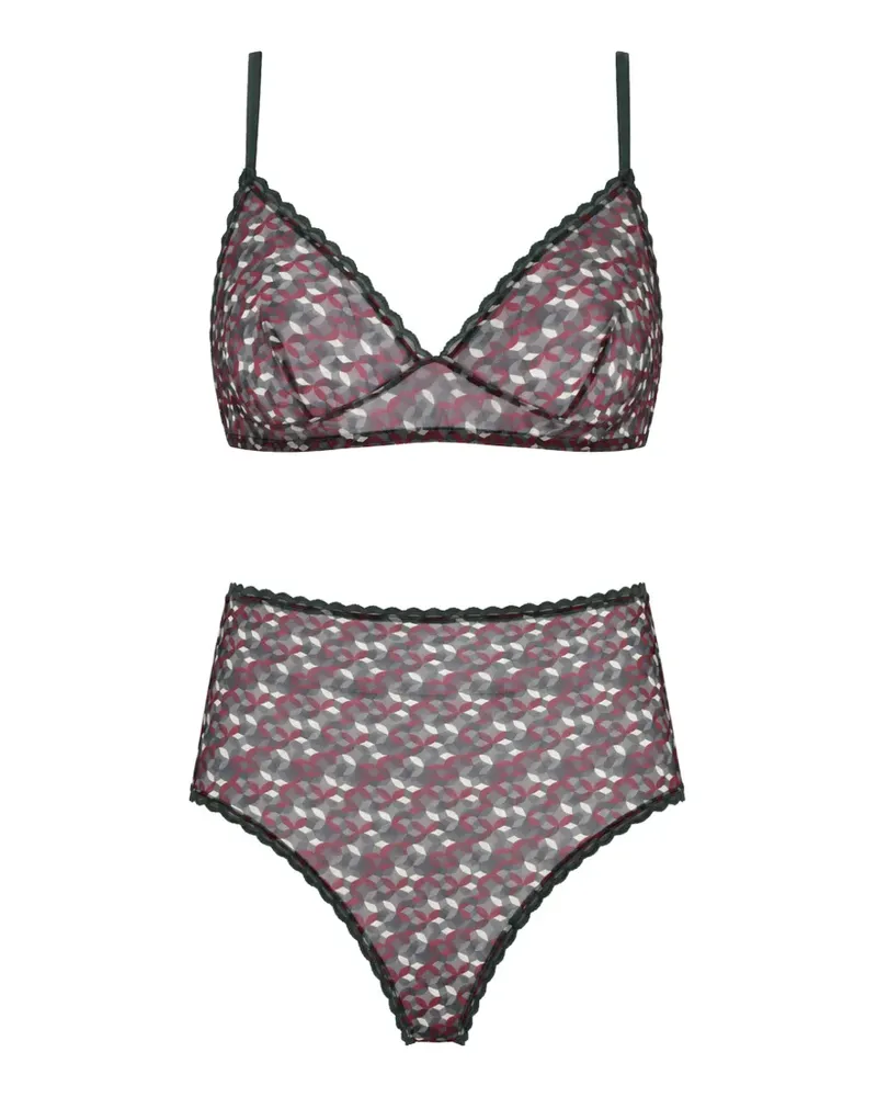Laura Urbinati Slip mit geometrischem Print - Grau Grau