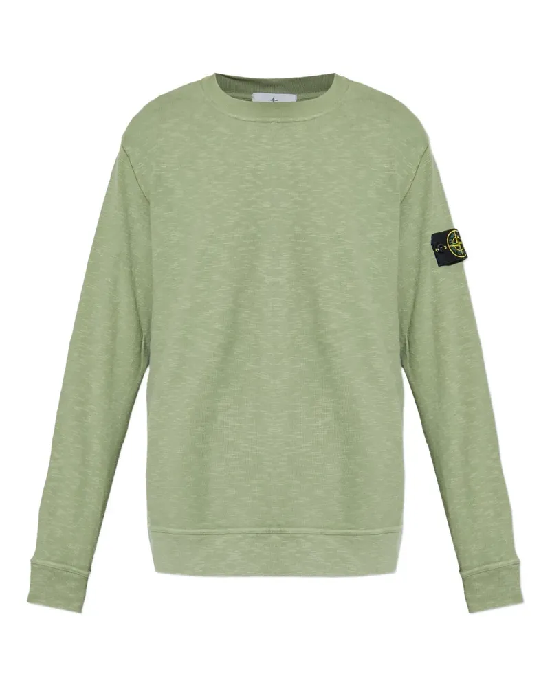 Stone Island Sweatshirt mit Logo-Patch - Grün Grün