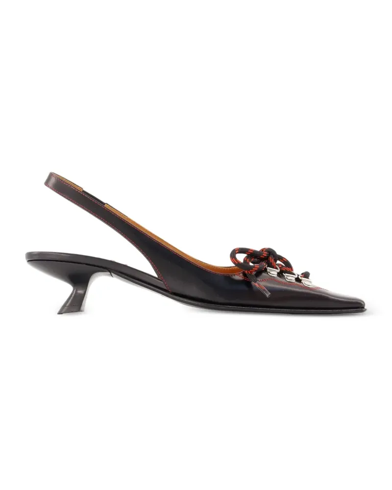 Marni Slingback-Pumps mit Schnürung - Schwarz Schwarz