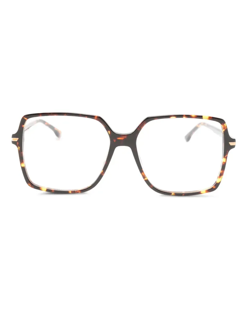 Victoria Beckham Eckige Brille in Schildpattoptik - Braun Braun