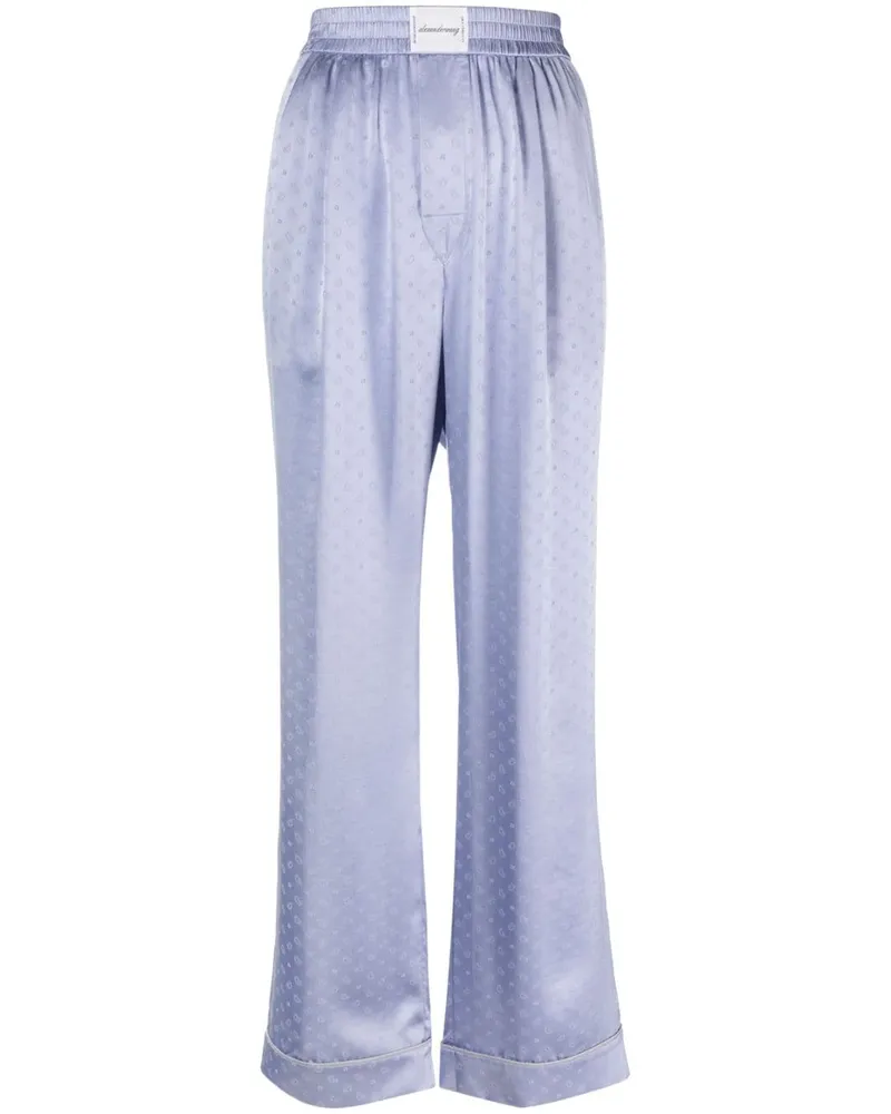 Alexander Wang Weite Jacquard-Hose Blau