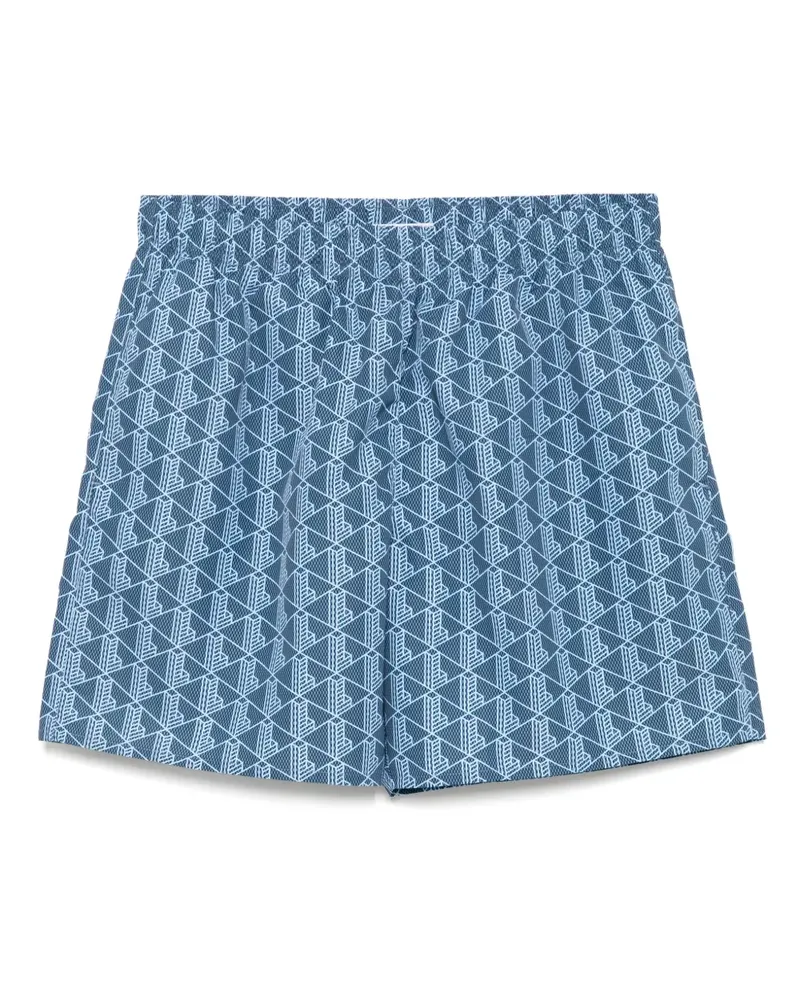 Lacoste Badehose mit Monogramm-Print - Blau Blau