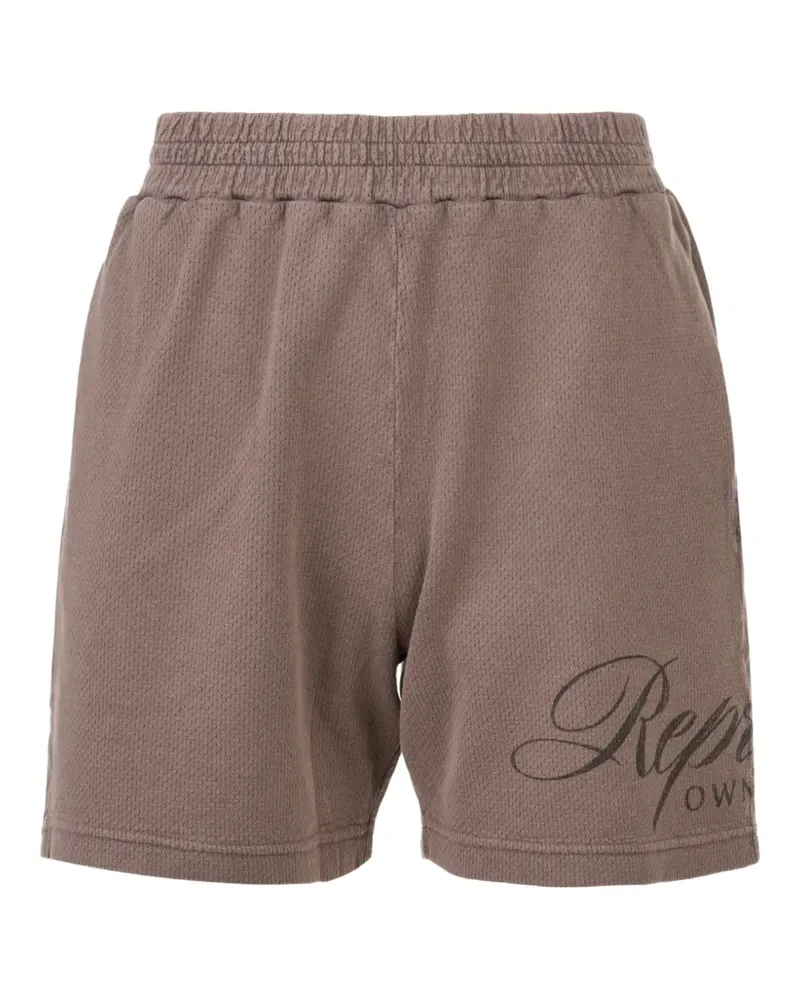 REPRESENT logo-print shorts - Braun Braun
