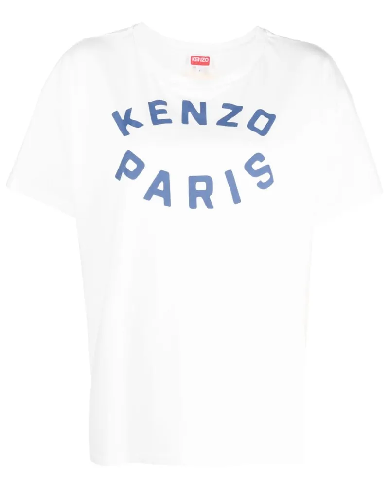 Kenzo T-Shirt mit Logo-Print - Weiß Weiß