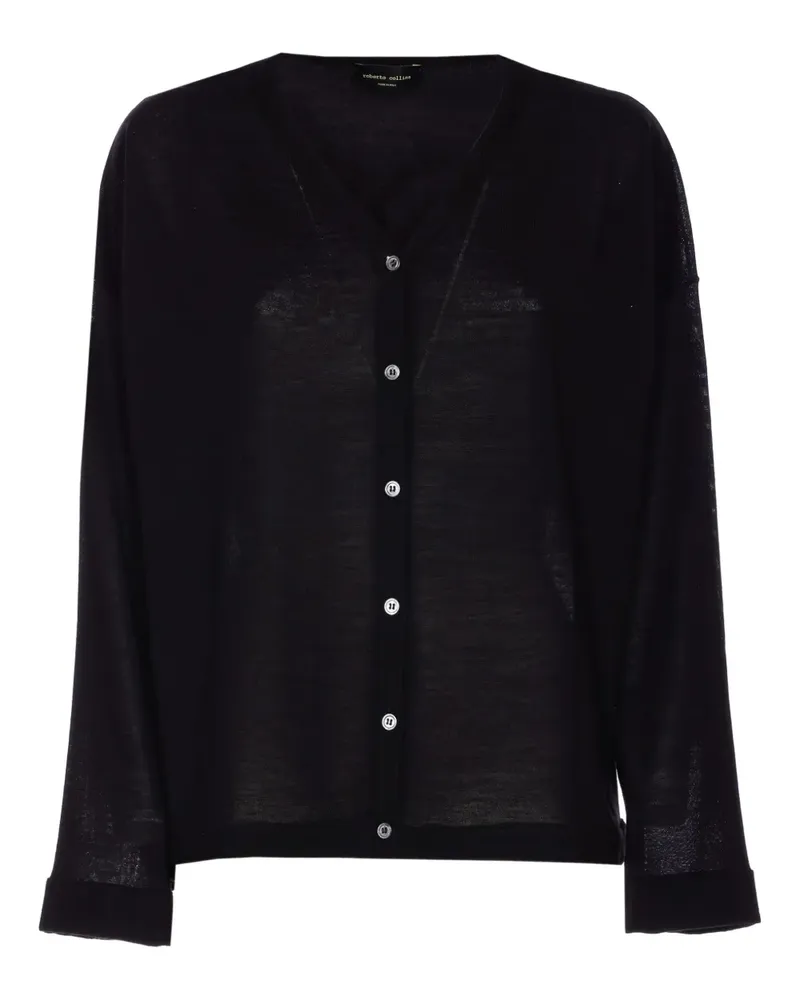 Roberto Collina Klassischer Cardigan - Schwarz Schwarz