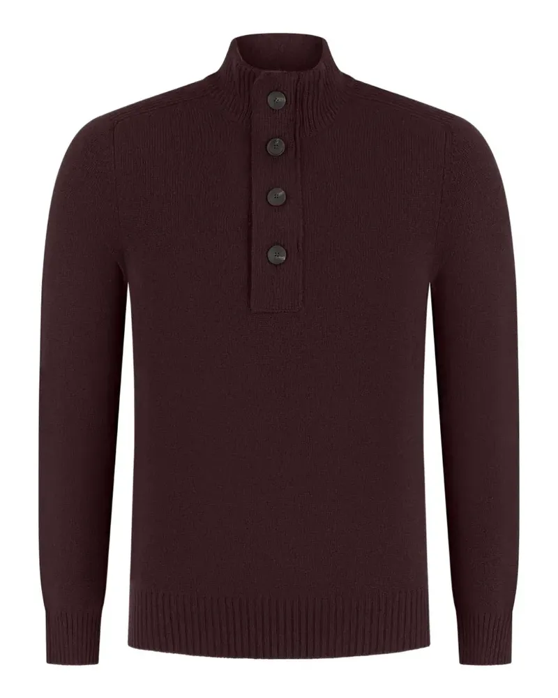 Gran Sasso button-up high-neck polo shirt - Rot Rot